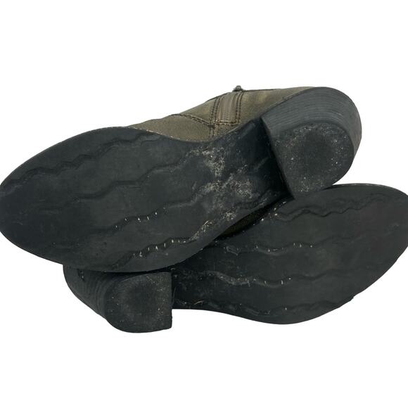 OTBT Bexar Distressed look Leather Gold Booties - Picture 11 of 14